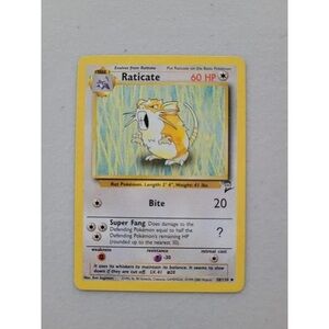 Pokemon Raticate Card with Yellow Frame